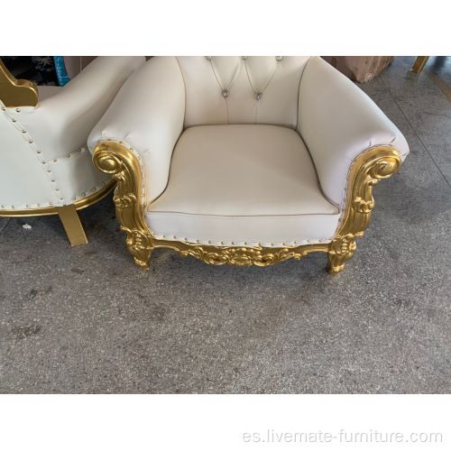 Venta al por mayor Evento del hotel Gold Wooden Cheap Throne Sillas